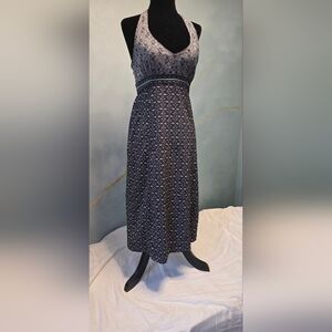 Athleta Travel Anywhere Dress Grey Patterned